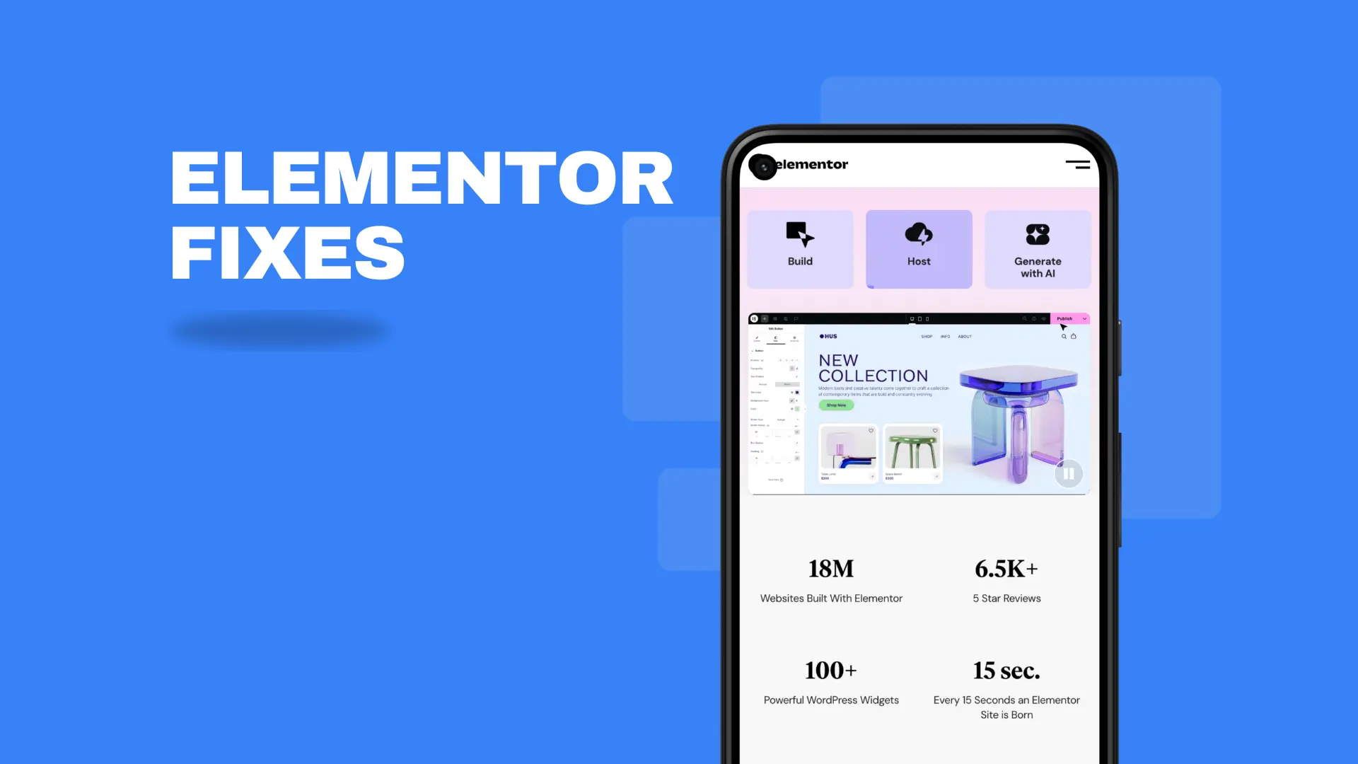 Elementor fixes and website builder interface