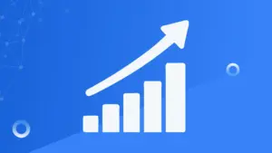 Rising bar chart showing business growth